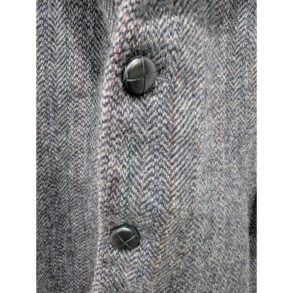Vintage Andover 100% Virgin Wool Mens Dark Grey Herringbone Blazer Size 50 - Picture 4 of 11